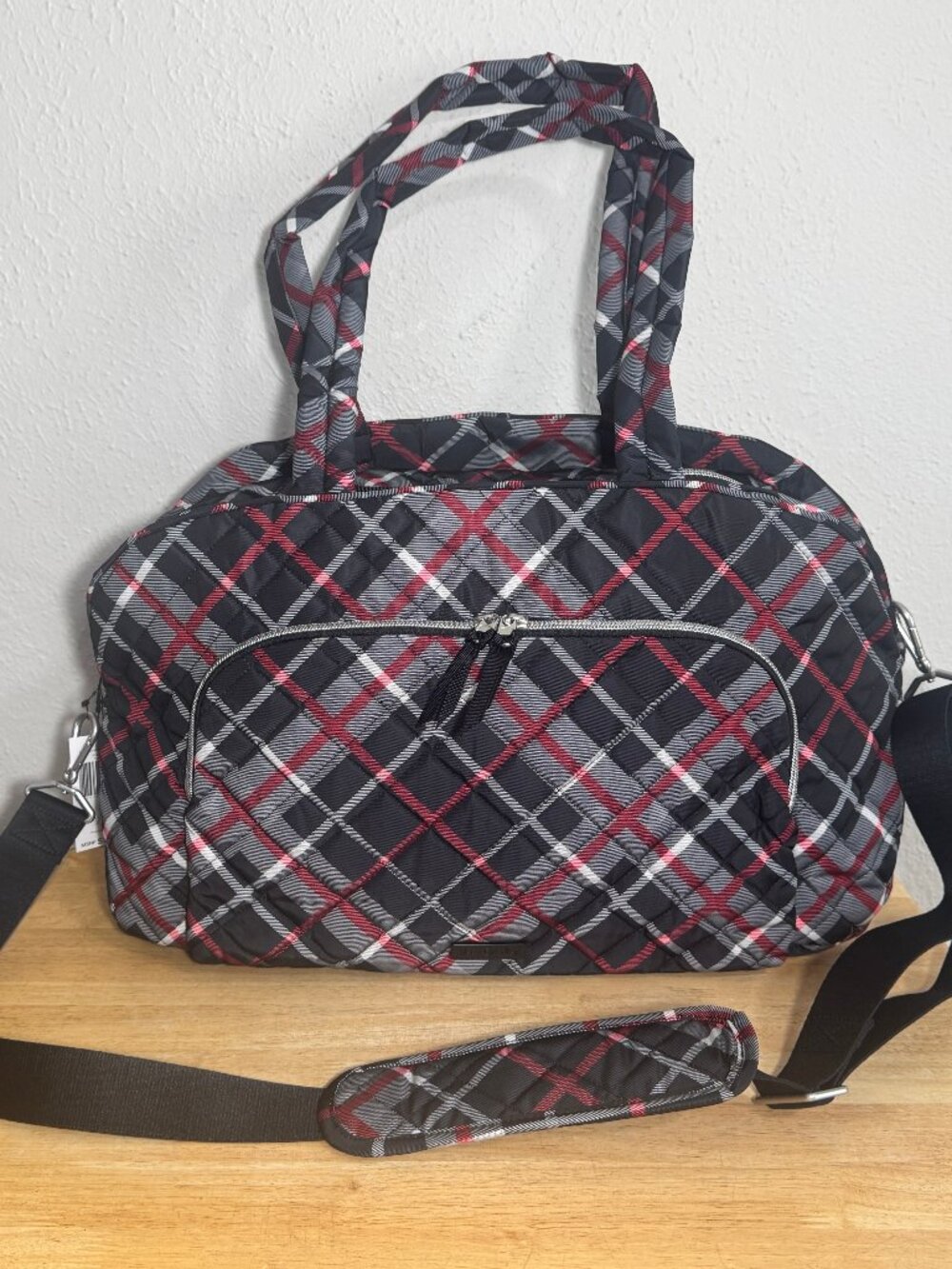 Vera Bradley Weekender Travel Bag in Paris Plaid NWT Performance Twill